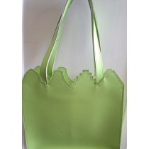 Leer Hollandsche daken in shopper lime groen