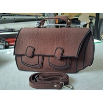 schooltas wolvilt bruin
